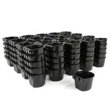 100-Pack - Black Cage Cups for Feed & Water for Poultry, Duck, Bird, Hamster