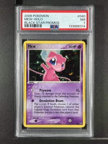 Mew Holo #040 2006 Pokemon Black Star Promos PSA 7 250001