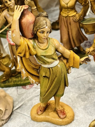 LOTE DE 15 PIEZAS: Figuras de Belén de Colección Italia Fontanini Landi: Jesús Gaspar Rey Noé - Imagen 7 de 24