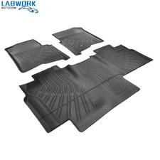 For Ford F-150 Super Crew Cab 2004-2008 3pcs Tpe All-weather Floor Liners Black
