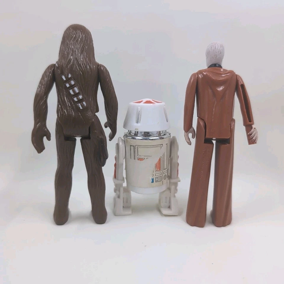 Vintage Star Wars R5-D4 Chewbacca Ben Kenobi 1977-78 Figure Lot Of 3 Rare - Image 3 of 4