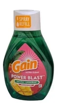 1 x Gain Power Blast Dish Spray Refill Apple Mango Tango + Aroma Booster 16 oz 