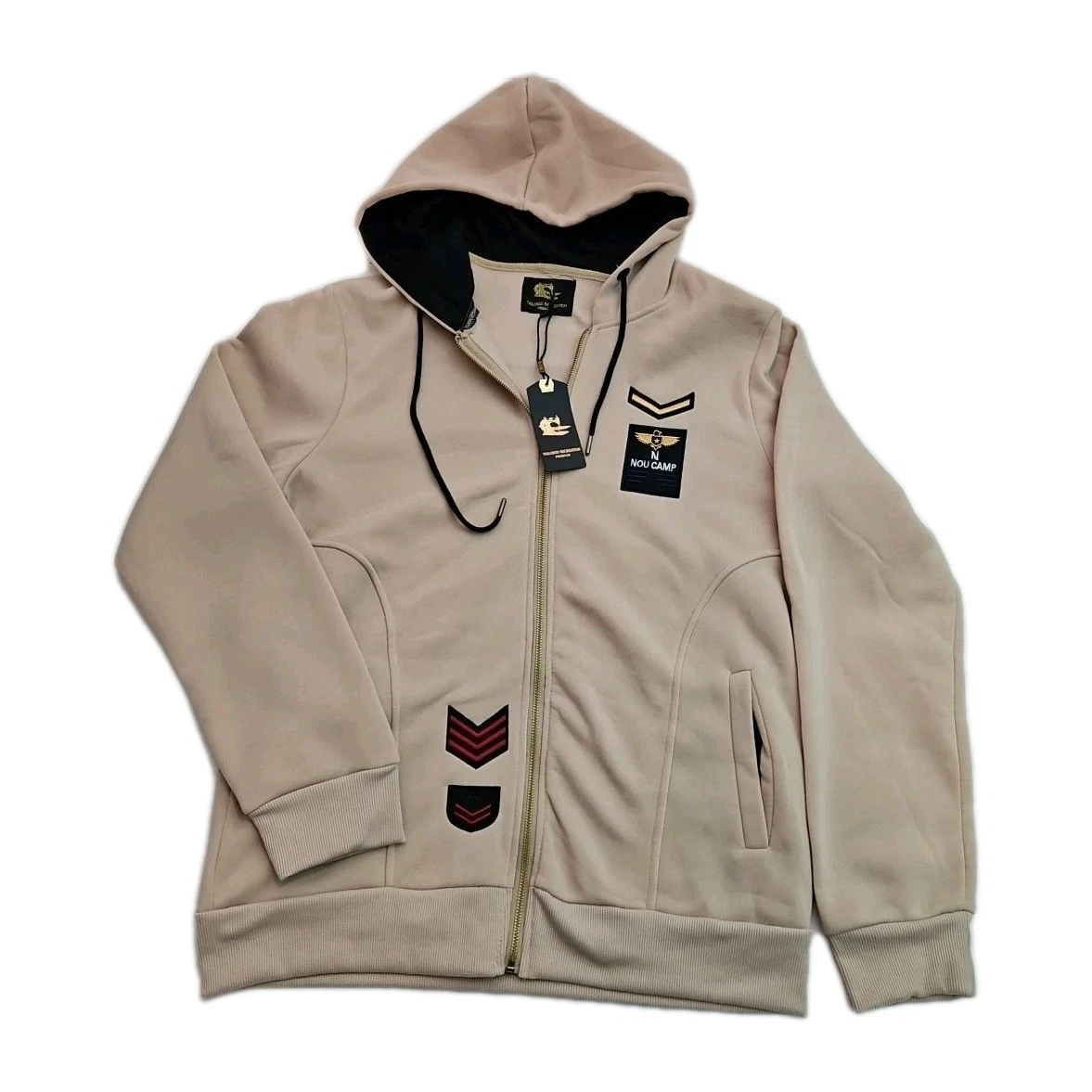 Tailored Recreation Premium Tan/Beige Hooded Jacket Mens XL NWT NOU CAMP