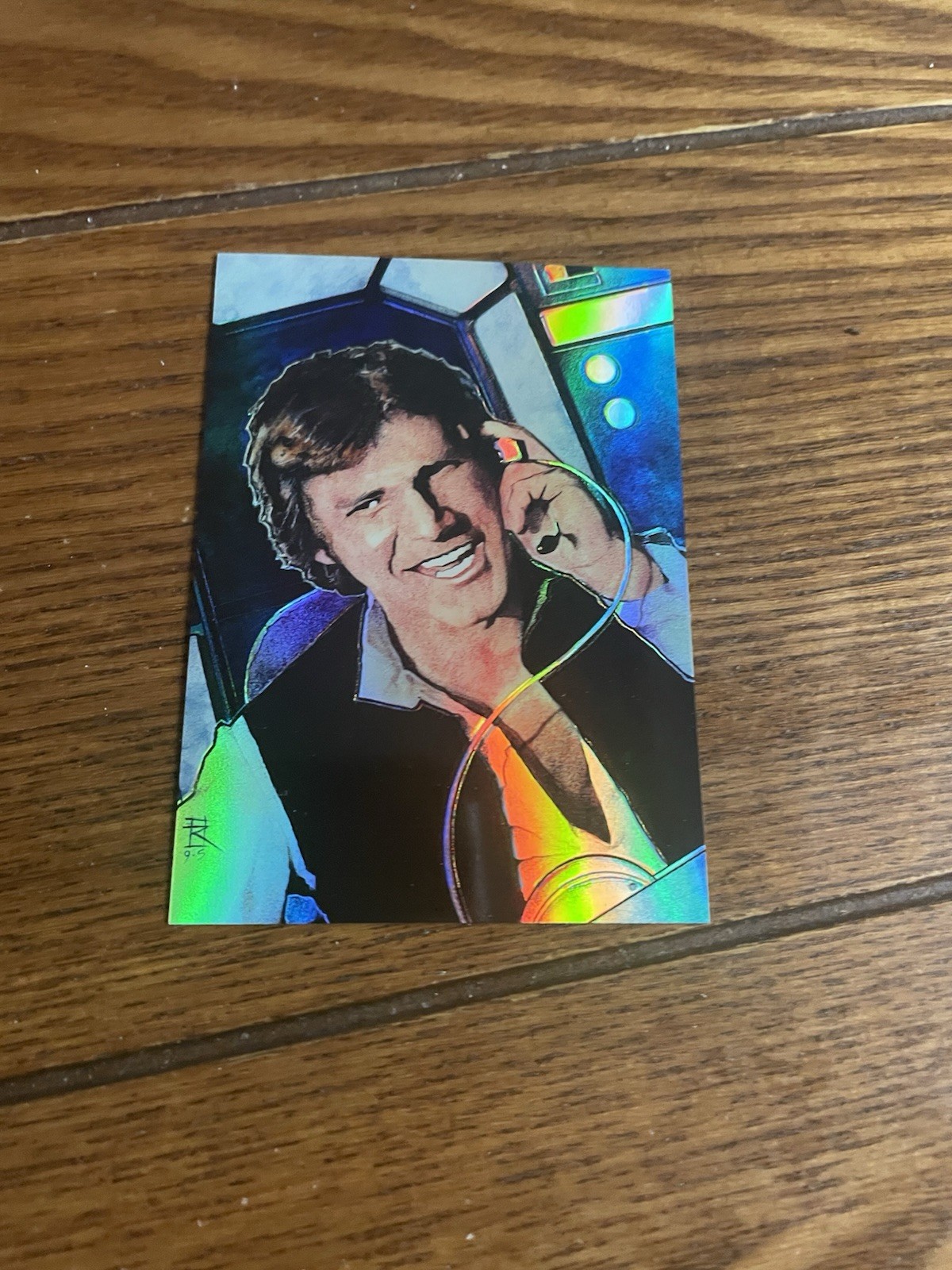 1996 Topps Finest Star Wars #7 Han Solo Gold Parallel Refractor