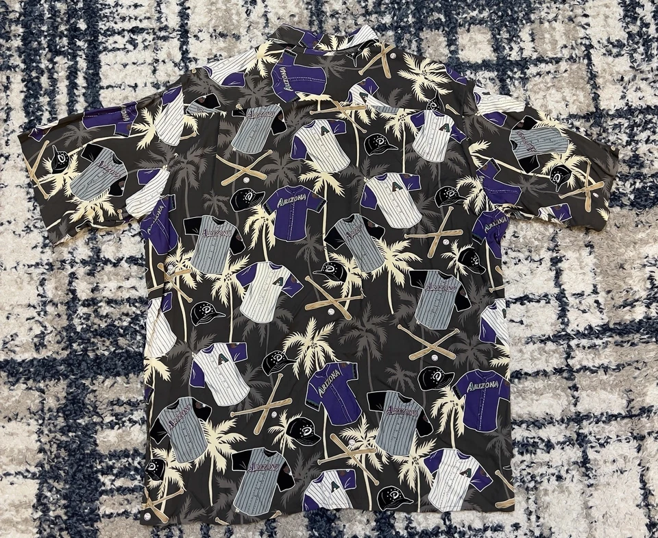 Vintage Reyn Spooner Arizona Diamondbacks All Over Print Button Up Shirt Men's L - Image 3 of 4