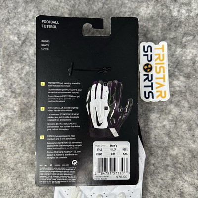 Nike D-Tack 6.0 Football Gloves Adult XXL White Padded