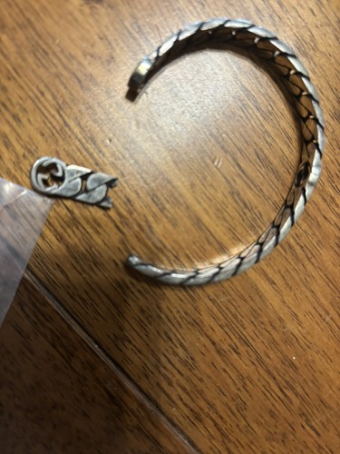 Gucci Interlocking Bracelet Cuff Silver $569 - Picture 4 of 6