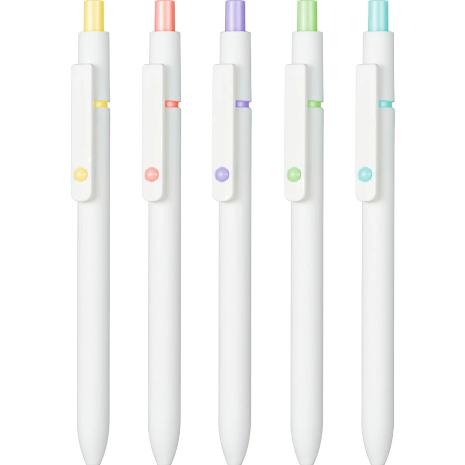 Gelstifte schwarz 0,5mm Fein , 5er Pack, schnell trocknend, einziehbar