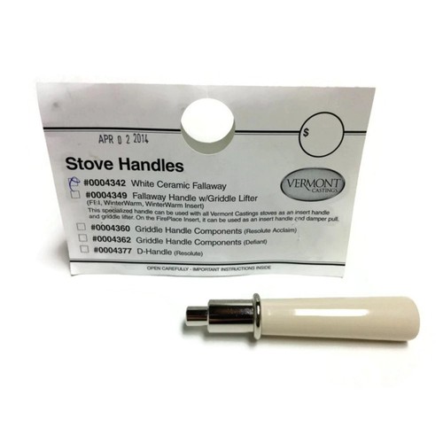 Ceramic Fallaway Handle Assembly (White with Nickel Nub) 0004342