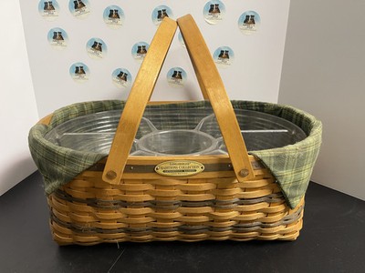 1999 Longaberger Traditions Generosity Woven Basket w/Liner & Protectors