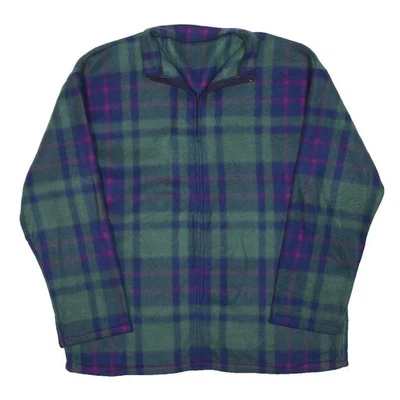 Pull à Enfiler Motif Carreaux Vert & Violet en Mélange Coton Femmes XL - Photo 1/4