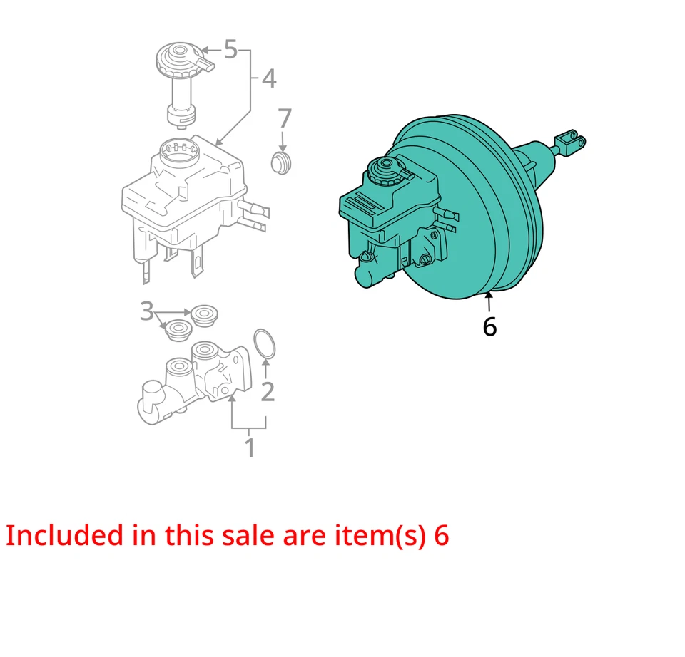 BMW X3 2009 potenciador de freno OEM 110 k millas - LKQ403573938 Foto 4 de 4