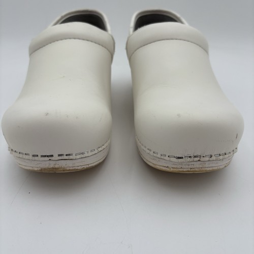Dansko XP 39 EU White Leather Nursing Clogs Shoes Slip Resistant Comfort 8.5-9 - Picture 4 of 11