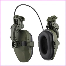 Active Helmet Mounted Earmuffs Shooting Electronic Noise Reduction Hear Protect