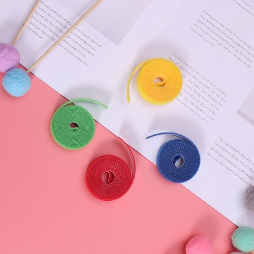 4 Pcs Nylon Cable Ties Self Adhesive Fastening Tape Wire Organizer - Afbeelding 4 van 11