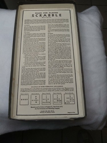 Juego de mesa Scrabble 1953 vintage de Selchow & Richter Co. - Imagen 5 de 8