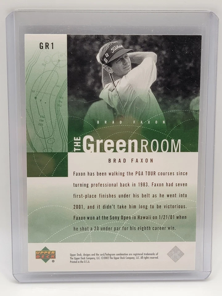 2002 Upper Deck The Green Room Brad Faxon #GR1 - Image 2 of 2