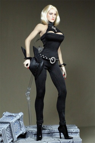 1/6 Scale Female Custom Black Hawk Mask Warrior Clothes Suits F Large Bust Body - Picture 6 of 9
