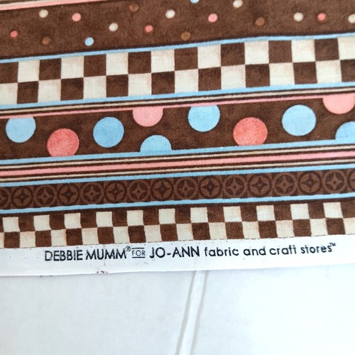 Debbie Mumm per Jo-Ann tessuto cotone a righe marrone modello misto 3/4yd x 43" - Foto 7 di 8