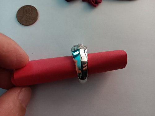 Hochglanzpolierter Ring Sterlingsilber 56 klare Zirkonia Sechseck Gr. 13 NEU - Bild 5 von 17