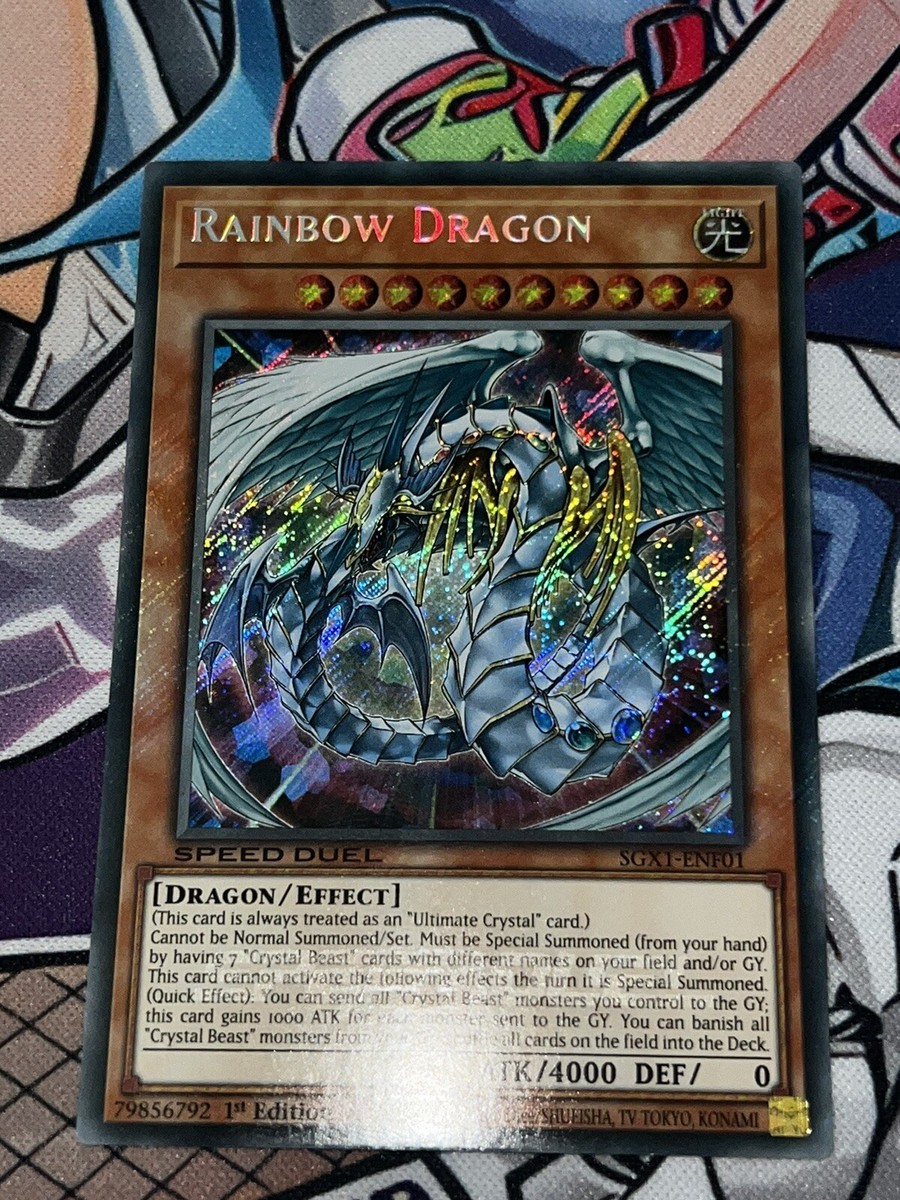 MISPRINT name shift Rainbow Dragon Yu-Gi-Oh! Secret Rare SGX1 | eBay