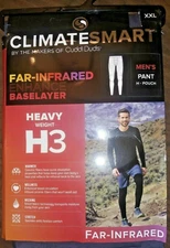 Cuddl Duds ClimateSmart Dark-Grey Far-Infrared Base Layer Men's H3 XXL Pants 