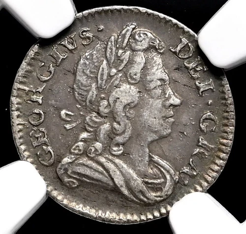 GREAT BRITAIN King George I 1727 TwoPence Maundy, England 1714-1727 Coin, NGC AU