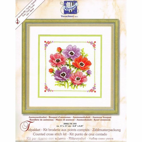 Vervaco 0011883 Bouquet D’Anemonen Stickerei Kreuzstich Gezählter Aida - Imagen 7 de 12