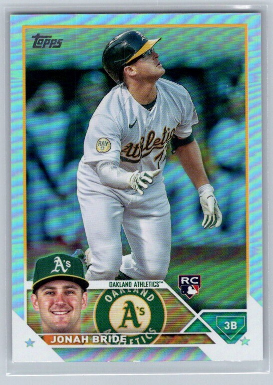 2023 Topps #95 Jonah Bride Rainbow Foil Rookie Card Oakland Athletics
