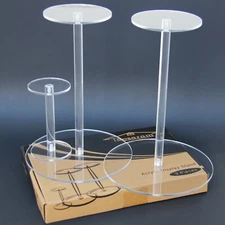 Acrylic Hat, Wig and watch Stand Tabletop Display Stand, Set of 3 (TAESARAM)