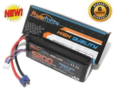 PowerHobby 3S 11.1V 5200mAh 75C Lipo Battery Pack w EC3 : Vaterra