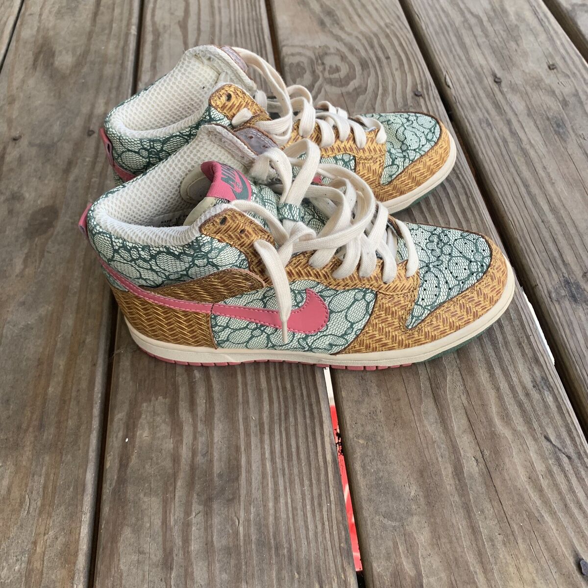 VTG RARE 2007 Nike Dunk High Ws Nori Desert Bloom Pink VTG RARE 2007 Nike Dunk High Ws Nori Desert Bloom Pink