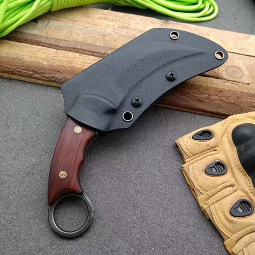 KARAMBIT HIGH-END DC53 STEEL SCORPION CLAW KNIFE OUTDOOR SURVIVAL WITH SHEATH - Picture 11 of 14