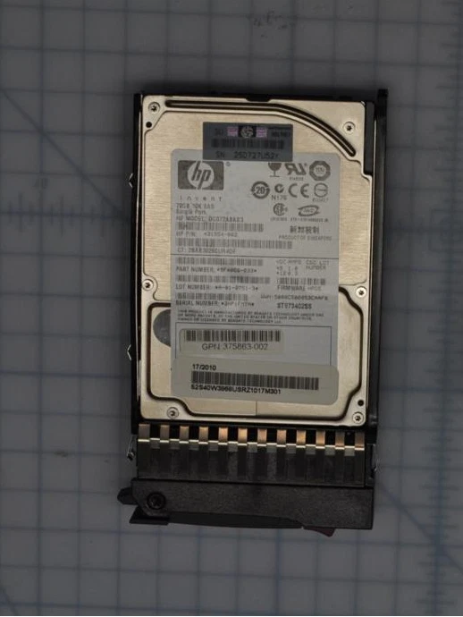 HP HARD DRIVE 72GB SAS 10K RPM 2.5 INCH 375861-B21 434916-001 - Image 2 of 2