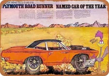 METAL SIGN - 1969 Plymouth Road Runner Cartoon - Vintage Look Reproduction