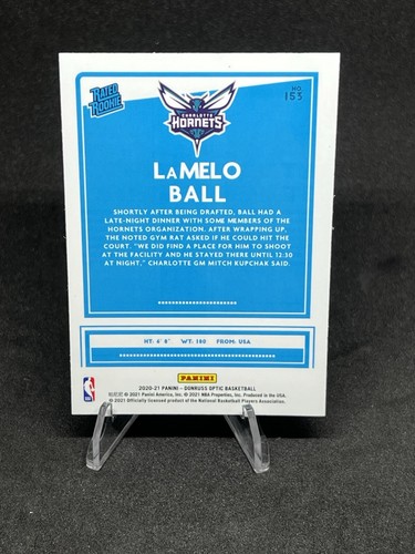 LaMelo Ball 2020-21 Panini Donruss Optic#153 Rated Rookie SPEDIZIONE GRATUITA - Foto 2 di 2