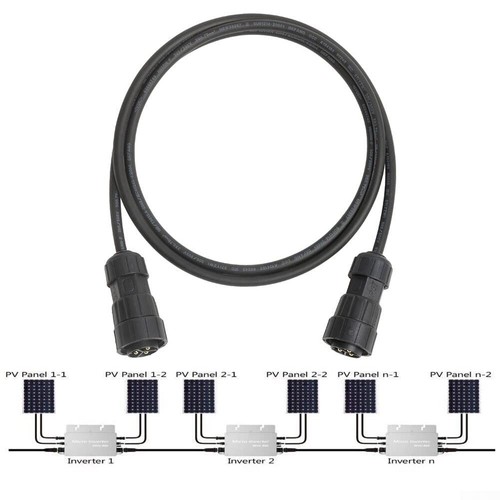 AC Kabel Solar Wechselrichter Grid Tie Wechselrichter Serie Connect Kabel 1M/2M - Bild 4 von 25