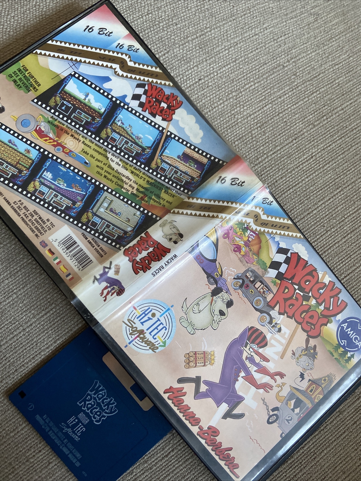 Hanna Barbera Wacky Races - AMIGA  500 Cased Classic Vintage 1991  Game