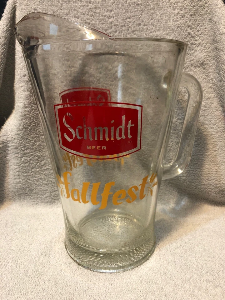 Jarra de vidrio vintage Schmidt serie coleccionista cerveza sin astillas ni grietas Foto 4 de 4