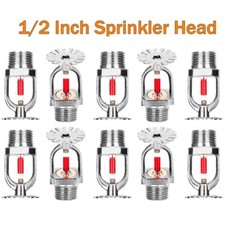 10Pcs Globe 155°F Chrome Pendent Fire Sprinkler Head 1/2" Quick Response