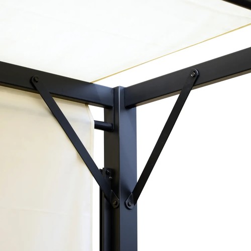 Large Metal Garden Pergola 3x3m Retractable Sun Shade Patio Garden Gazebo Canopy - Picture 10 of 22