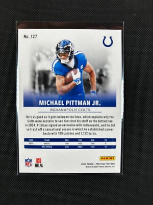 PANINI NFLカード GOLD STANDARD JONATHAN TAYLOR INDIANAPOLIS COLTS 31/49 #281 送料無料 中古 IT1 PANINI NFLカード GOLD STANDARD JONATHAN TAYLOR INDIANAPOLIS