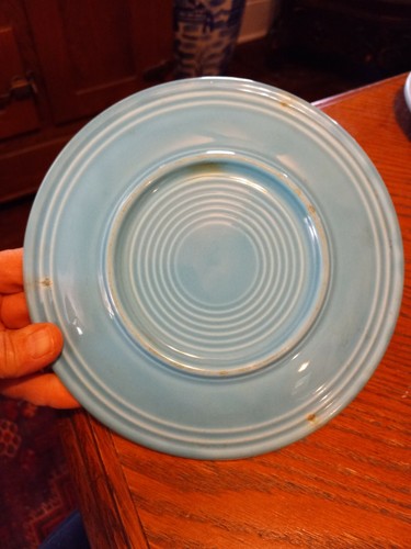Fiesta, Vintage, 7 inch Salad Plate, Fiestaware, Turquoise blue #5 - Picture 2 of 3