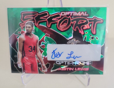 2023 LEAF JUSTIN LEWIS OPTICHROME OPTIMAL EFFORT GREEN AUTO #OE-JL2 Ser #3/3