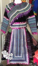 Hmong Vietnamese 100 Hand Embroidery Outfit Second hand Size 38/40