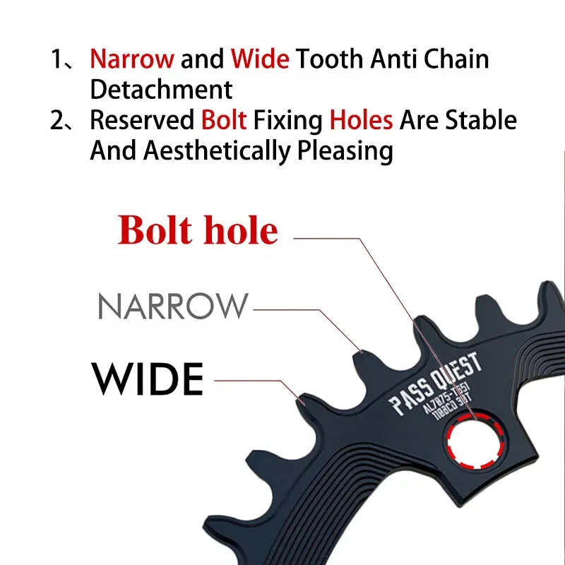 110BCD Chainring for Road Bike Chainrings 36-52T Narrow Wide Tooth Chainwheel - Image 4 of 4