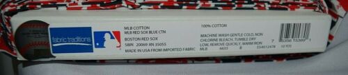 Boston Red Sox MLB Sports Blue Fabric WIDE FQ (18" x 29") 100% Cotton New - Picture 5 of 7
