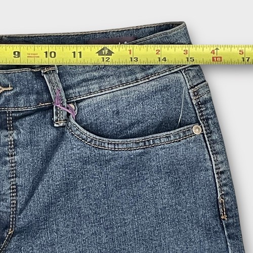 Gloria Vanderbilt Jeans Womens 8 Amanda Blue High Tapered Slimming Stretch NEW - Picture 7 of 15
