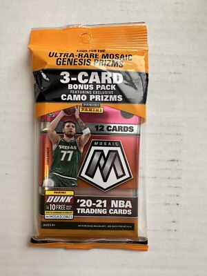 20/21 NBA Mosaic Basketball Factory Sealed Cello/Fat Value Pack - Pink Prizms
