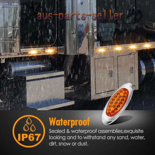 2X Amber 18 LED Truck Side Marker Light Clearance Turn Signal DRL Trailer Lorry - Picture 5 of 11